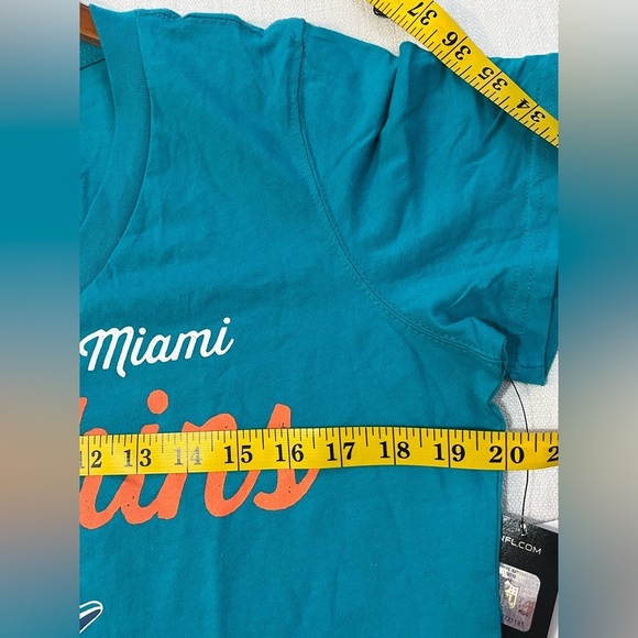 Miami Dolphins Teal V-Neck T-Shirt Size L NWT - Picture 7 of 8